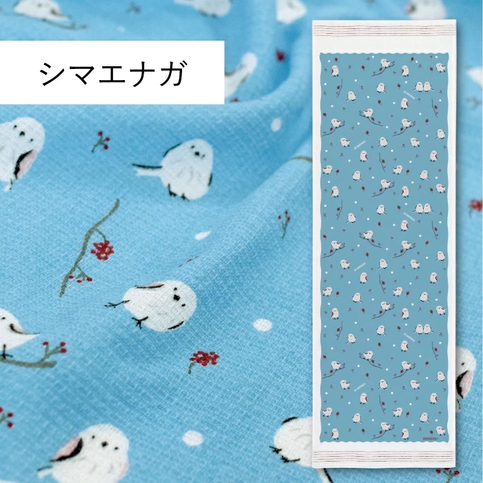 Pre-Order/Pre-Order Japanese-Made Imari Silver-Throated Long-Tailed Tit Gauze Towel, Lightweight Face Towel, Hand Towel