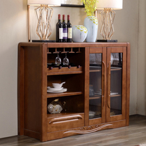 Chinese solid wood side cabinet wine cabinet simple tea cabinet living room storage storage multi-functional cupboard cabinet dining room cabinet