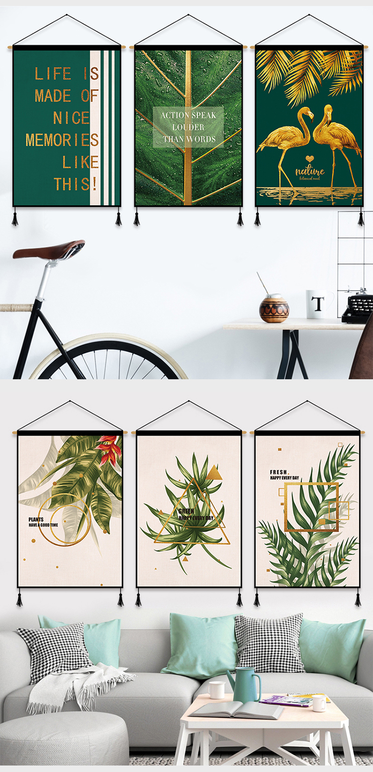 nhà hàng đơn giản bức tranh vải Bắc Âu sơn trang trí hộp mét chặn phòng ngủ sofa vải bối cảnh treo thảm trang trí - Tapestry thảm tranh treo tường