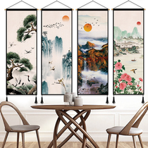 New Chinese Landscape Painting Feng Shui Living Room Decoration Painting Office Background Wall Hung Painting Water Ink Country Painting Tapestry Hospitality