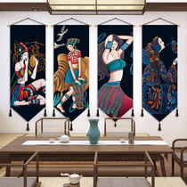 Bed and breakfast decoration Ethnic wind hanging cloth tapestry Wall wall decorative painting Bedroom cloth hanging painting Entrance corridor cloth painting