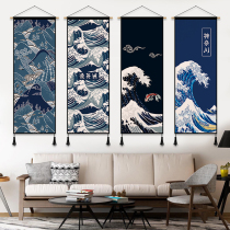 Japanese living room decoration tapestry ins background wall hanging cloth background cloth Meter box blocking cloth Cotton linen art hanging painting