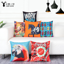 Personalized sofa living room cotton and linen pillow European and American wind cushion office pillow bedside backrest car waist cushion