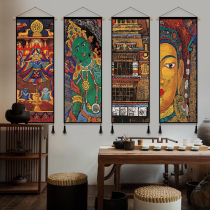 Hanging painting fabric custom Tibetan hanging cloth home decoration net red tapestry living room decoration painting bedroom bedside cloth painting
