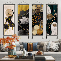 Jiuyu Figure Feng Shui Lucky Living Room Decorative Painting Xueguan Corridor Hanging Painting Restaurant Wall Mural Luxury Tapestry