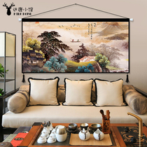 Tai Shan Sunrise Landscape Cloth Art Hanging Painting Office Hotel Light Extravagant Background Decoration Painting Living Room Xuanguan Atmospheric Tapestry