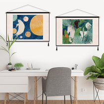 Warm room decoration ins Wind hanging painting bedroom background wall cloth girl heart bedside decoration hanging cloth homestay tapestry