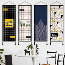 Small fresh cloth art hanging painting electric meter box sheltering hanging cloth sofa Background wall Decorative Painting Bedside Tapestry Wall Painting Fresco