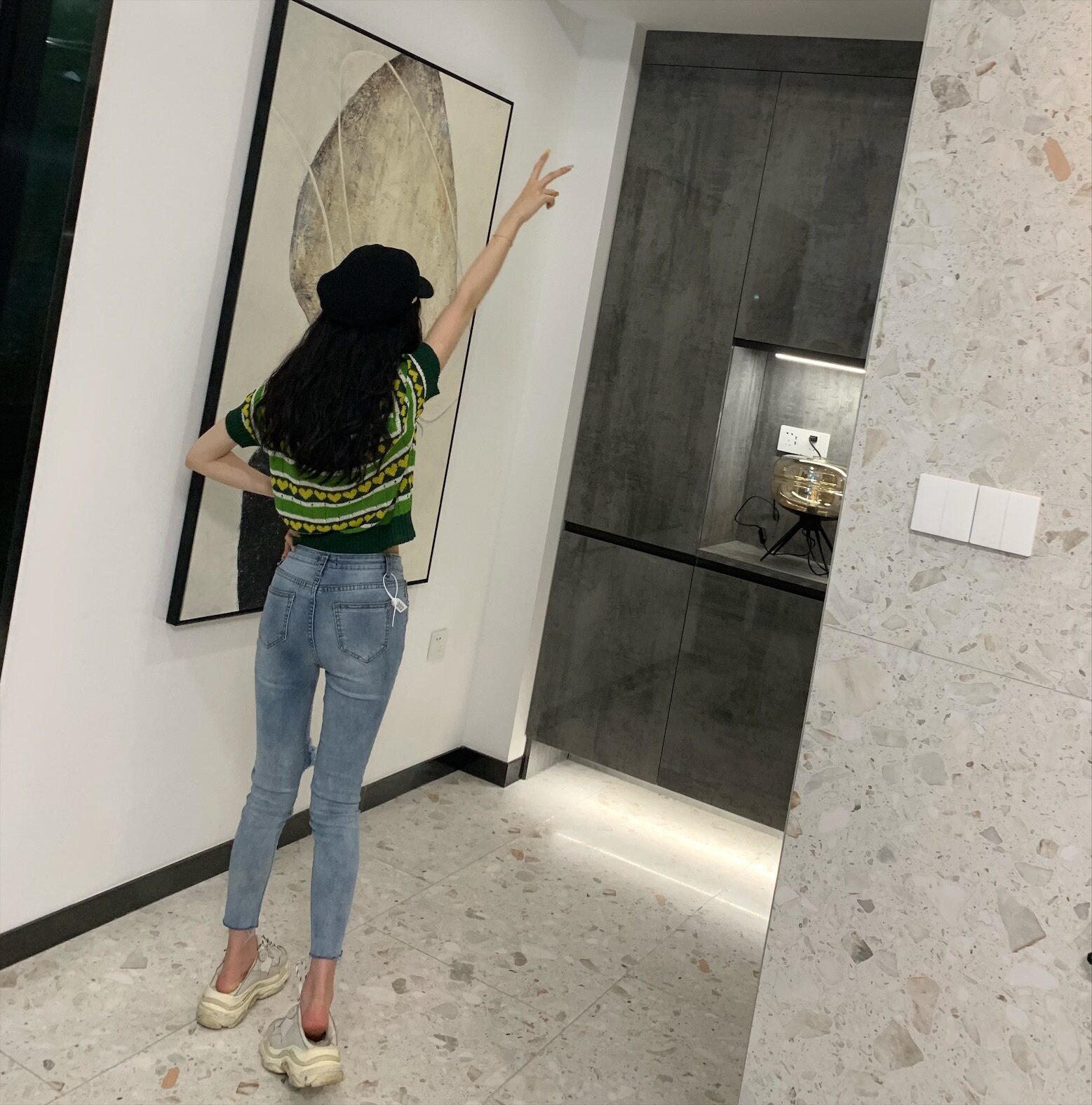 chic trendy slimming ripped jeans for women 2021 Spring and Autumn, Hyuna style 9-inch pants from Dongdaemun, South Korea pic 63