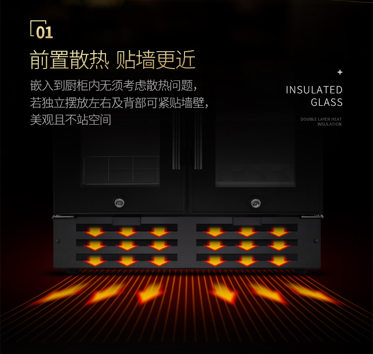 tủ để rượu vang Máy nén Zunbao BJ-66 nhiệt độ không đổi và độ ẩm nhiệt độ gấp đôi nhiệt độ hai cánh cửa tủ rượu - Tủ rượu vang tủ rượu góc tường đẹp
