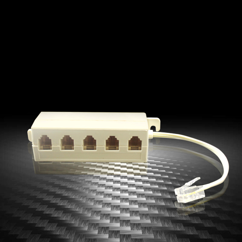 1/5 Telephone Line Adapter Converter Splitter Splitter Divider Box Telephone Network Cable Splitter