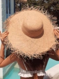 Большая пляжная складная соломенная шапка, защита от солнца, популярно в интернете