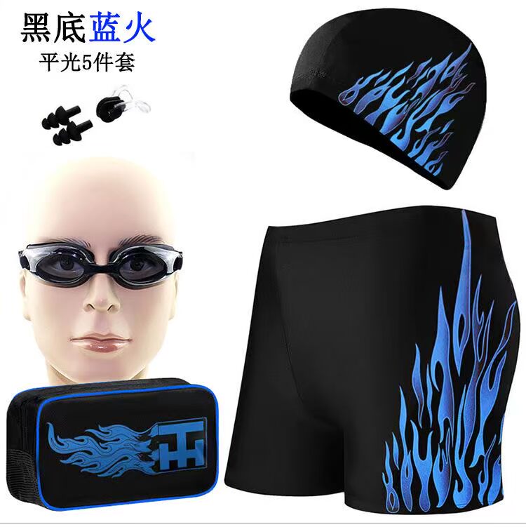Đồ bơi nam Boxer Kích thước lớn Thời trang nam Spa Bơi Quần nam Đồ bơi Kính bơi Mũ thiết bị bơi quần áo bơi nam