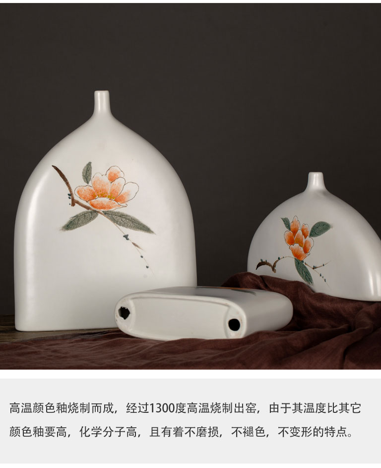 Jingdezhen ceramic hand - made camellia flower implement furnishing articles hydroponic fashion soft outfit decoration modern decoration