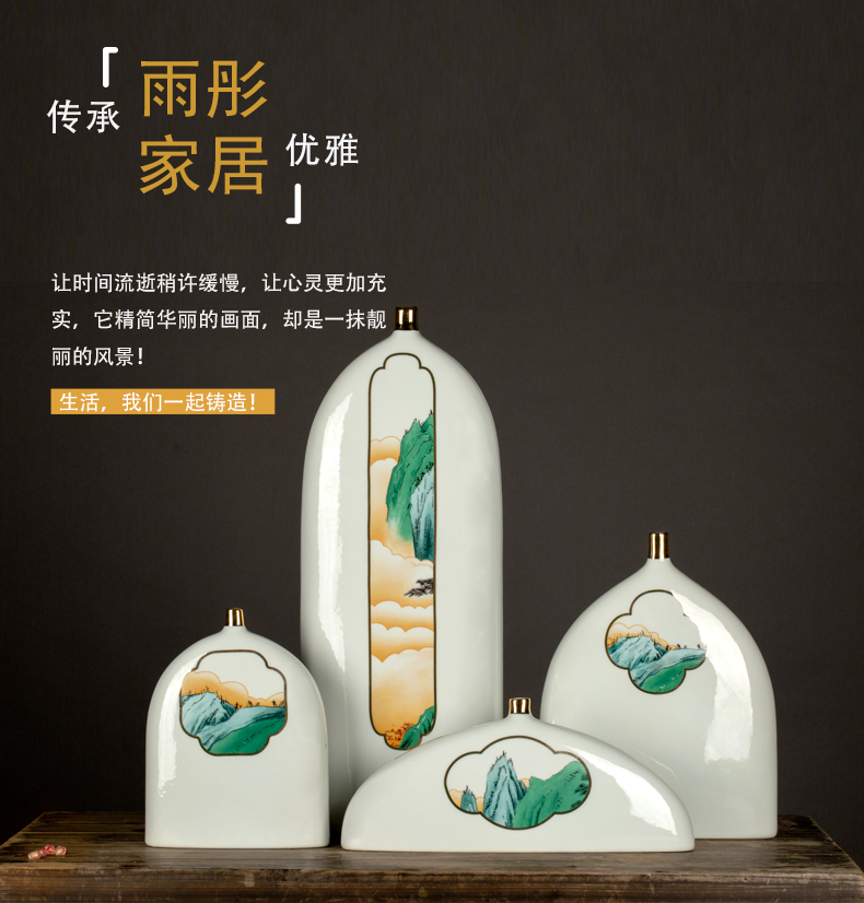 Ceramic vase furnishing articles sitting room creative dry flower flower vase vases, small expressions using narrow expressions using contracted water raise adornment