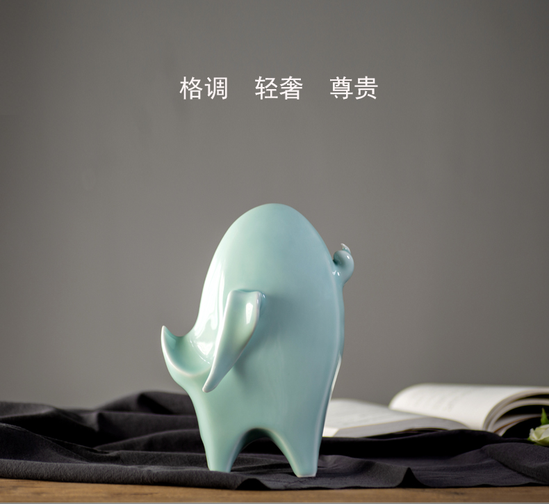 Jingdezhen ceramics craft exquisite originality pig sweet household furnishing articles furnishing articles furnishing articles "sitting room household pig