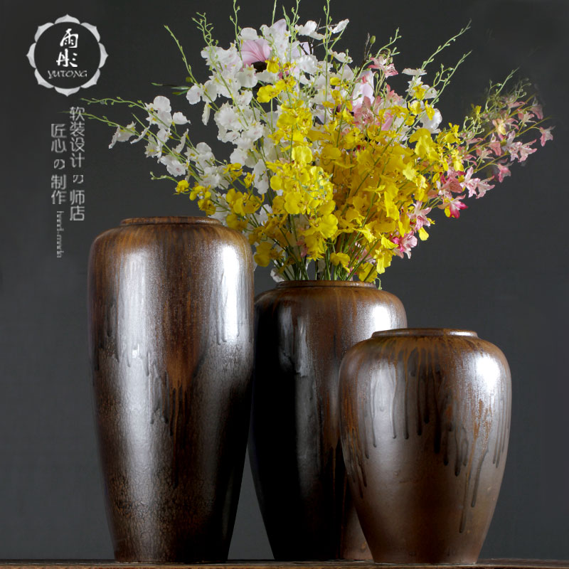 European modern creative contracted sitting room of large household soft adornment ceramics pottery flower flower art furnishing articles