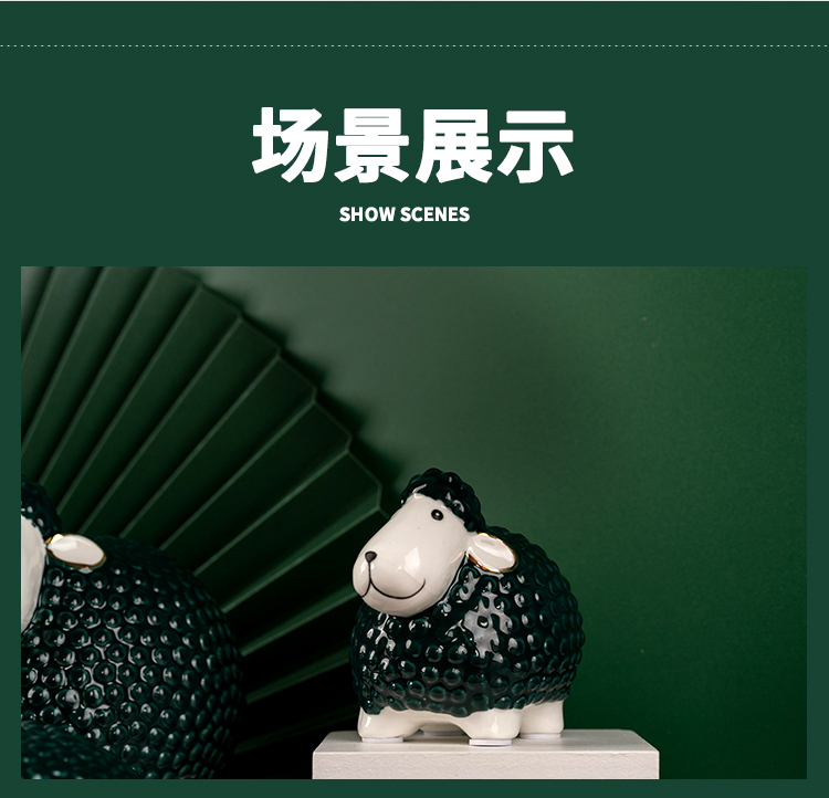 The Sheep furnishing articles ceramics handicraft three Yang kaitai living room office zodiac Sheep ceramic furnishing articles household act the role ofing is tasted