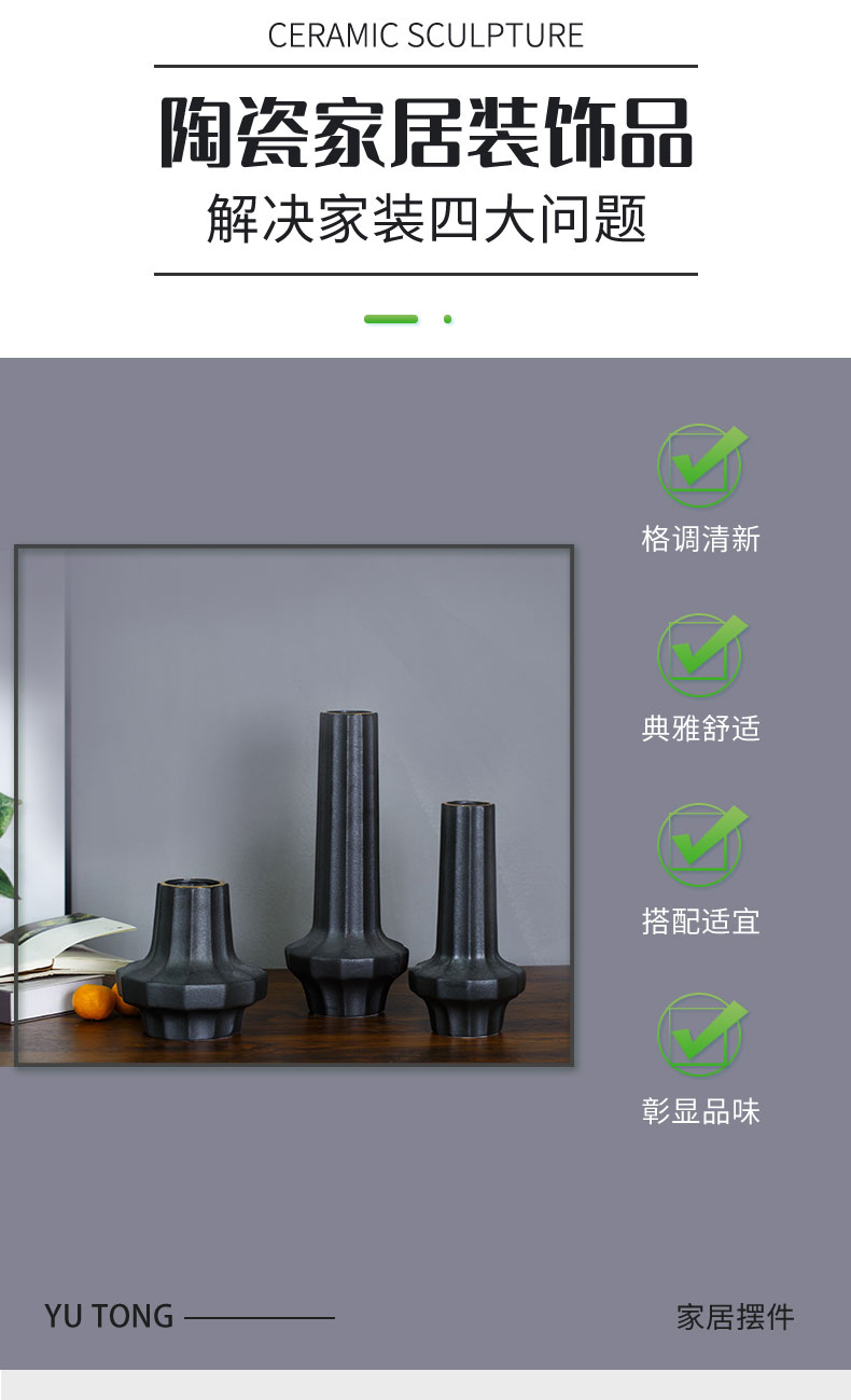 New Chinese style ceramic furnishing articles light key-2 luxury hotel TV ark, example room under the sitting room what pottery tea table decorations