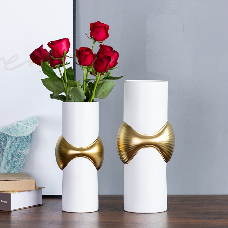 I and contracted light key-2 luxury ceramic vase furnishing articles sitting room dry flower arranging flowers, flower implement TV cabinet ceramic home decorations