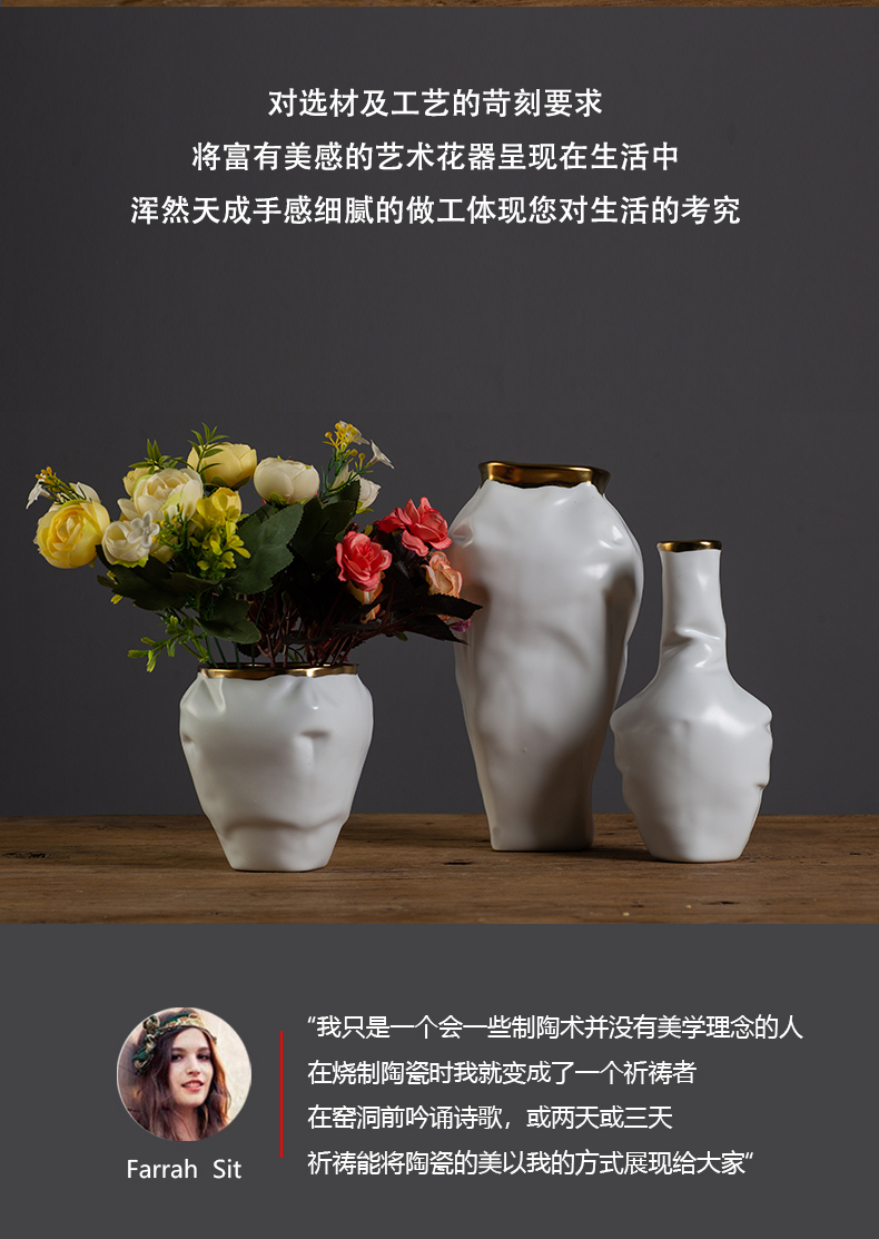 Up Phnom penh 3 d alien home furnishing articles flowers in black and white and double color suit light key-2 luxury ceramic flower flower arranging household act the role ofing is tasted