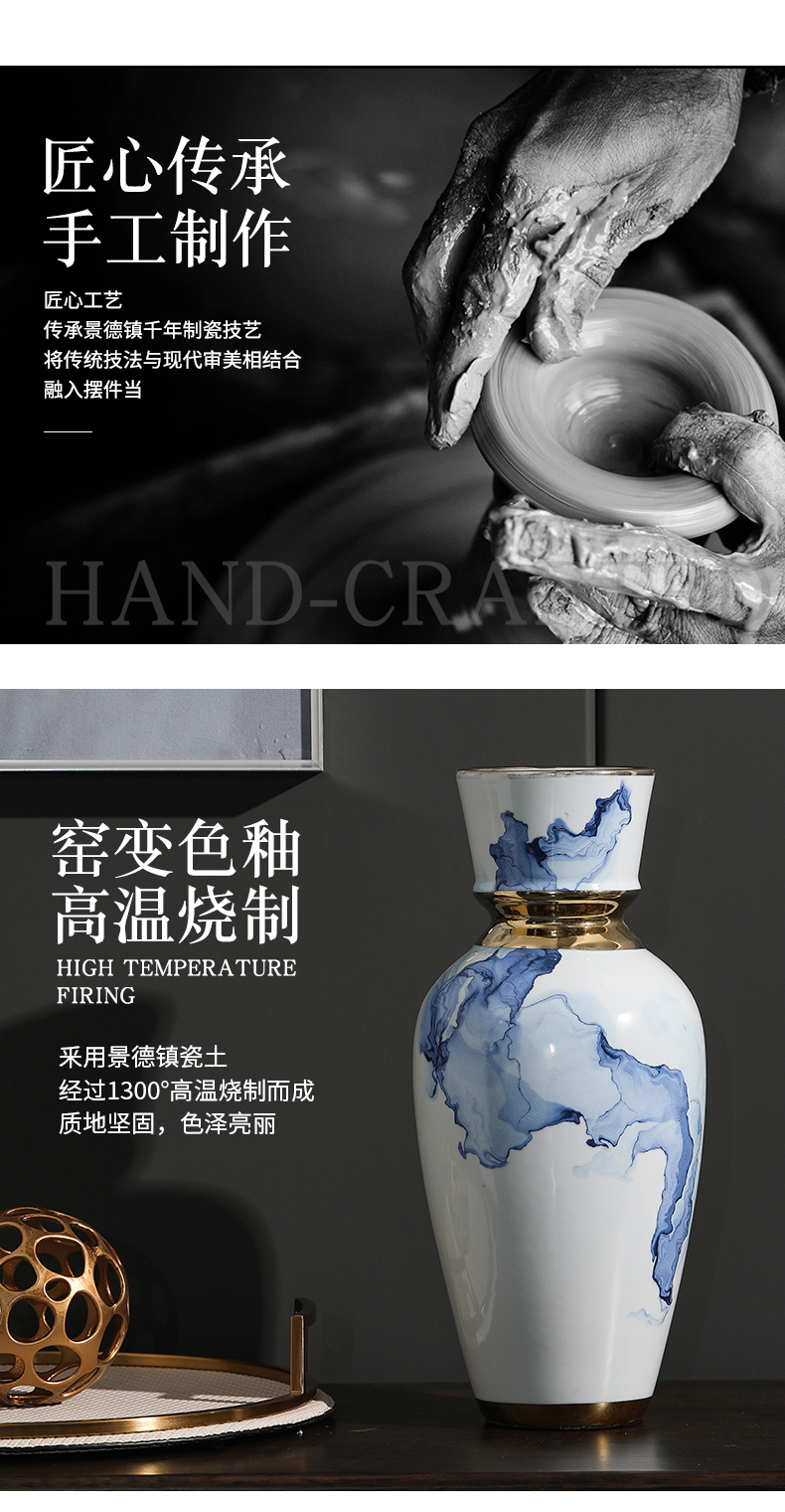 Rain tong household ceramic vases, ceramic furnishing articles between soft outfit living room collocation ornaments ceramic example act the role ofing is tasted