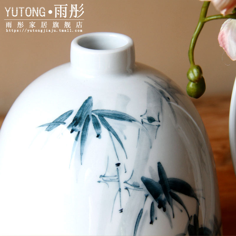 Jingdezhen ceramic vase furnishing articles hand - made desktop household water raise flowers, dried flowers, flower arrangement sitting room hang dish ornaments