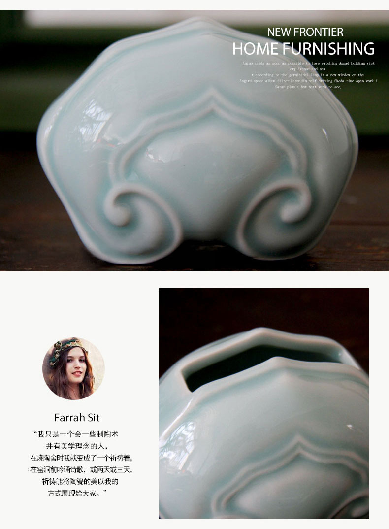 Becomes Tang Chaoying celadon cardcase card inserted jingdezhen ceramic crafts business card