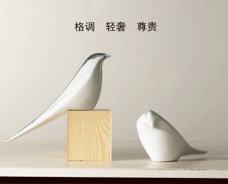 New Chinese style household modern creative ceramic lovely bird furnishing articles example room sitting room TV cabinet study ornaments