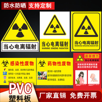 Radiology radiation protection signs Beware of ionizing radiation signs Beware of laser microwave radiation hazards Radiation protection safety warning signs Warning signs Aluminum plate reflective customization