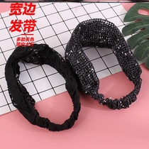 White hair headdress thin summer pressure hair ring net red 2021 new summer fashion wide bag headscarf women tide