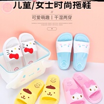 Yugui dog slippers female summer outside wearing foot bag net red with cute soft bottom Bath deodorant bathroom out in 2021