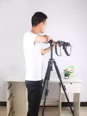 Camera tilt bracket single-eye tripod vertical tilt long shooting props photography frame four-head extended cross arm