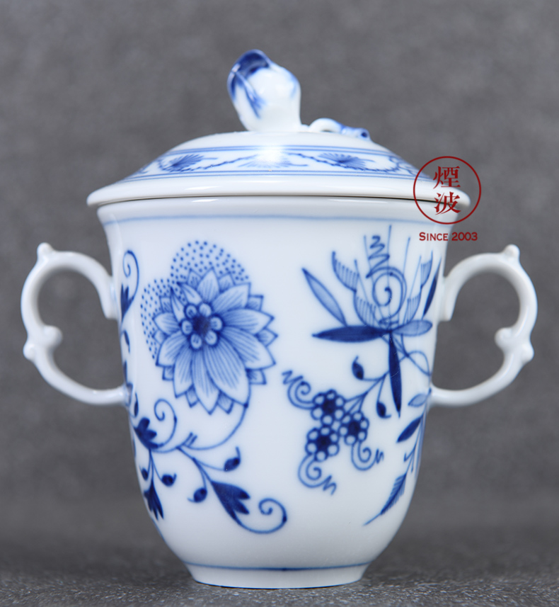 German mason MEISSEN porcelain cutting new blue onion chocolate cup dish group of afternoon tea