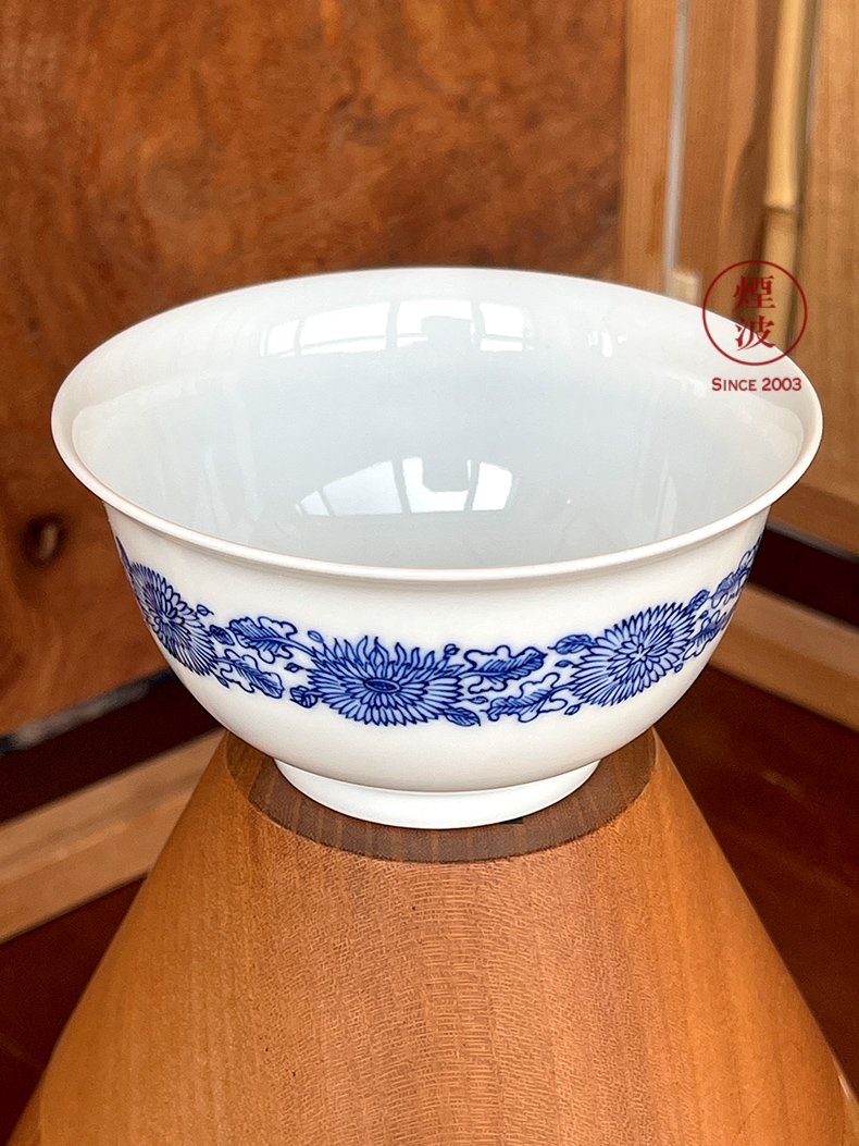 Jingdezhen spring auspicious jade Zou Jun up and blue ruyi bound of eight new system branch by grain painting of koubei