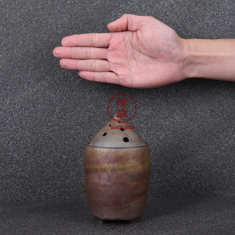 Those Japanese pottery master expedition just iridescent cloud droplets temmoku glaze hand - made scented furnace