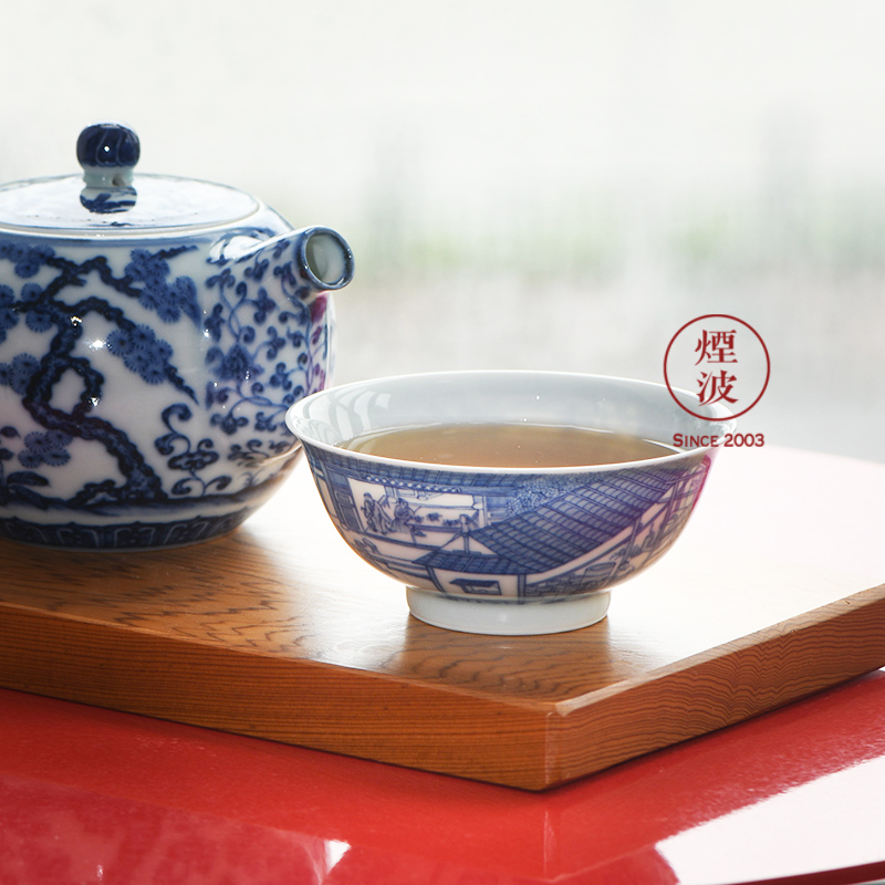 Jingdezhen sleep mountain hidden up to admire Jane with blue and white figure heavy porcelain manufacture mold figure keller cup