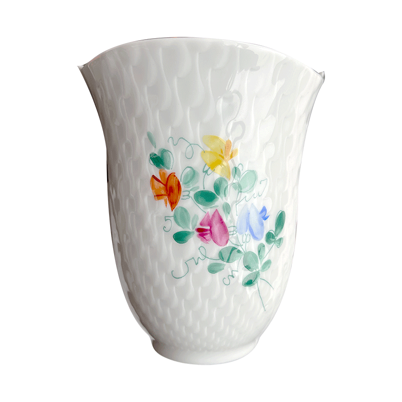 German MEISSEN porcelain mason magic wave series embossment coloured drawing or pattern glass cups