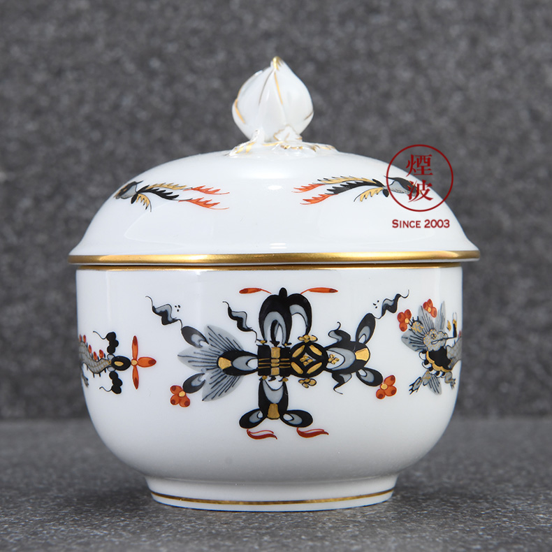 German mason MEISSEN porcelain royal dragon paint black tea set of coffee in the afternoon