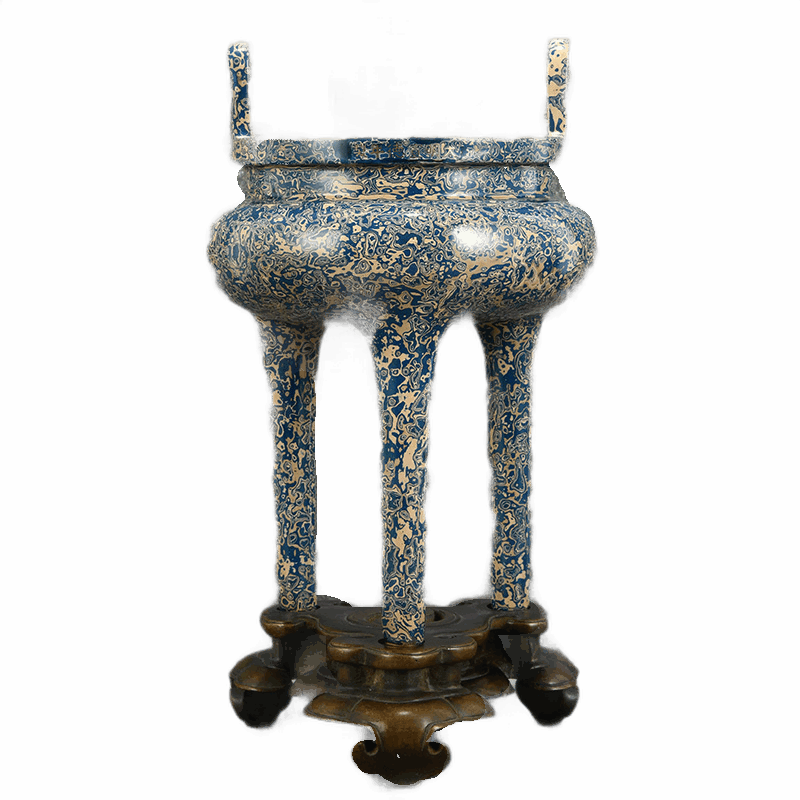 【銀閣】中国美術 青磁 三足 袴腰 香炉 南宋 旧家蔵出(BB410) 日本京都帝室技艺员三代諏访苏山纯银四君子肉雕青瓷袴腰香炉