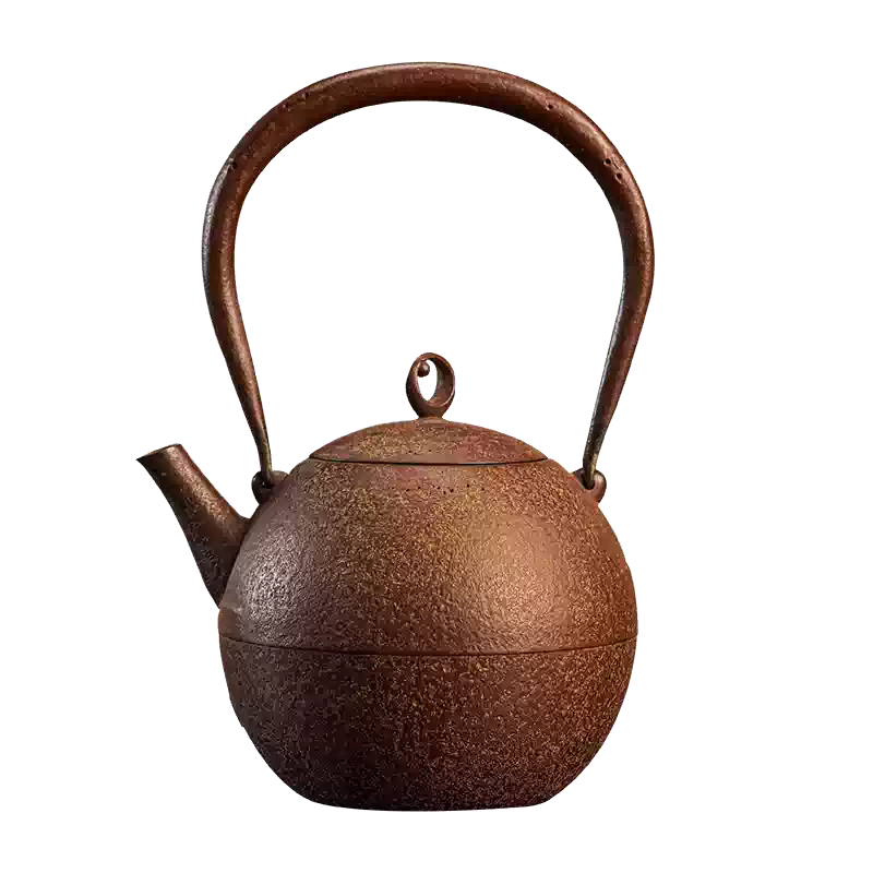 清課堂製　錫製茶壺 京都清課堂手工日式錫器黃銅湯沸壺藤卷錘目紋復古茶壺