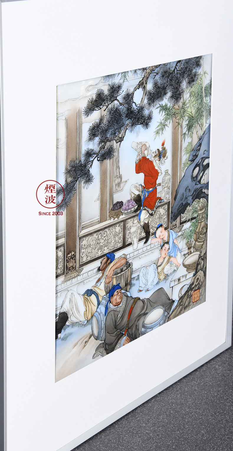 Those painters jingdezhen nine calcinations hand Liu Jiyou "heaven" famille rose porcelain plate painting