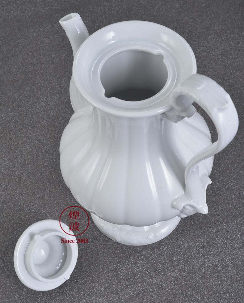 German mason MEISSEN porcelain X - ray Form pure white series afternoon tea coffee pot set the teapot