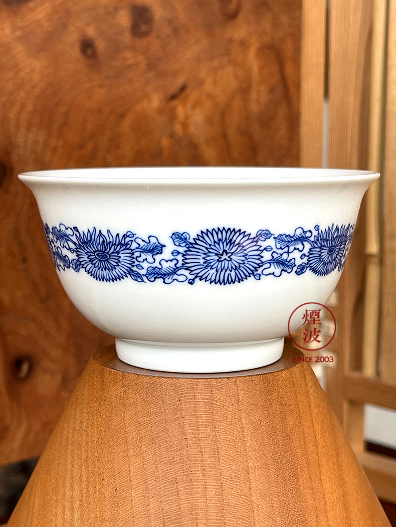 Jingdezhen spring auspicious jade Zou Jun up and blue ruyi bound of eight new system branch by grain painting of koubei