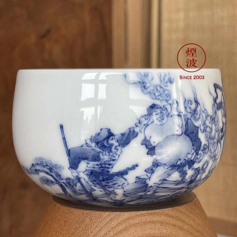 Those jingdezhen blue and white cloud com.lowagie.text.paragraph 9 wonderful hand burn about nine paragraphs stack hole, the wu is empty ocean 's eight quit cup