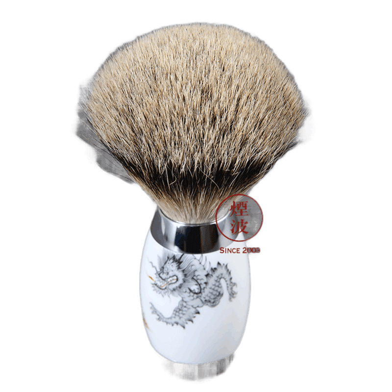 German mason MEISSEN porcelain MuLe Mu Hle be black Ming dragon badger hair brush porcelain handle