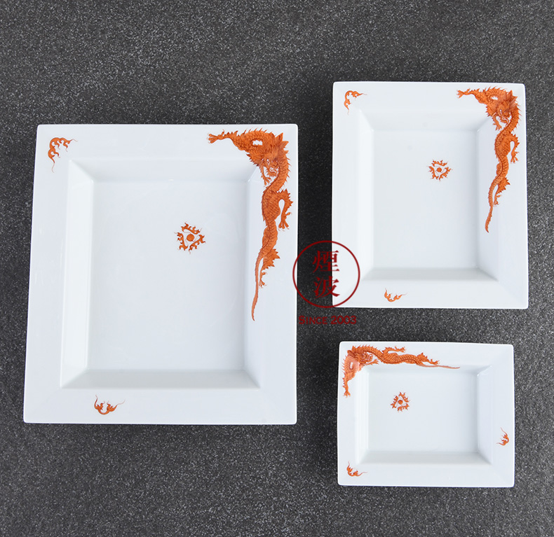 German red mason MEISSEN porcelain Ming dragon series snack plate the receive disc snack plate sundry plate