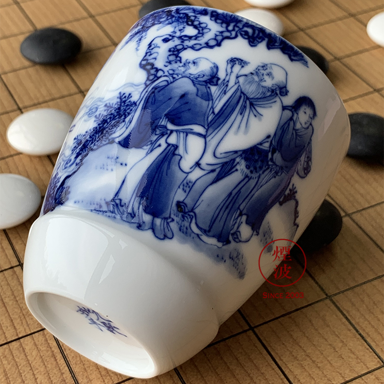 Jingdezhen nine wonderful hand burn hand - made porcelain nine paragraphs offer longevity figure mold cup sample tea cup tea cups