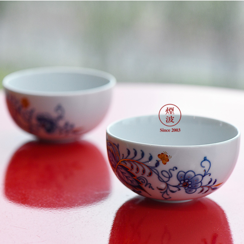 German mason mason meisen porcelain hand - made of golden onion kung fu tea sets sample tea cup tea cups