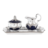 Германия Мейсен Мейсон Фарфор B-форма Royal Blue Platinum Rose Coffe